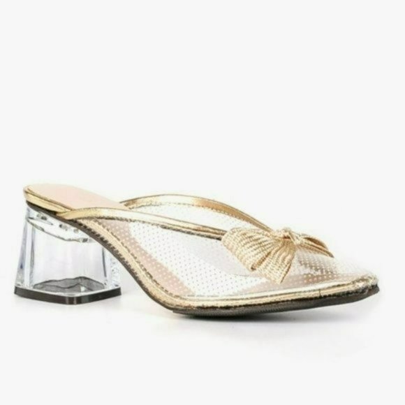 all black Shoes - ALL BLACK Women's Clear Ribbon Mules | NWB